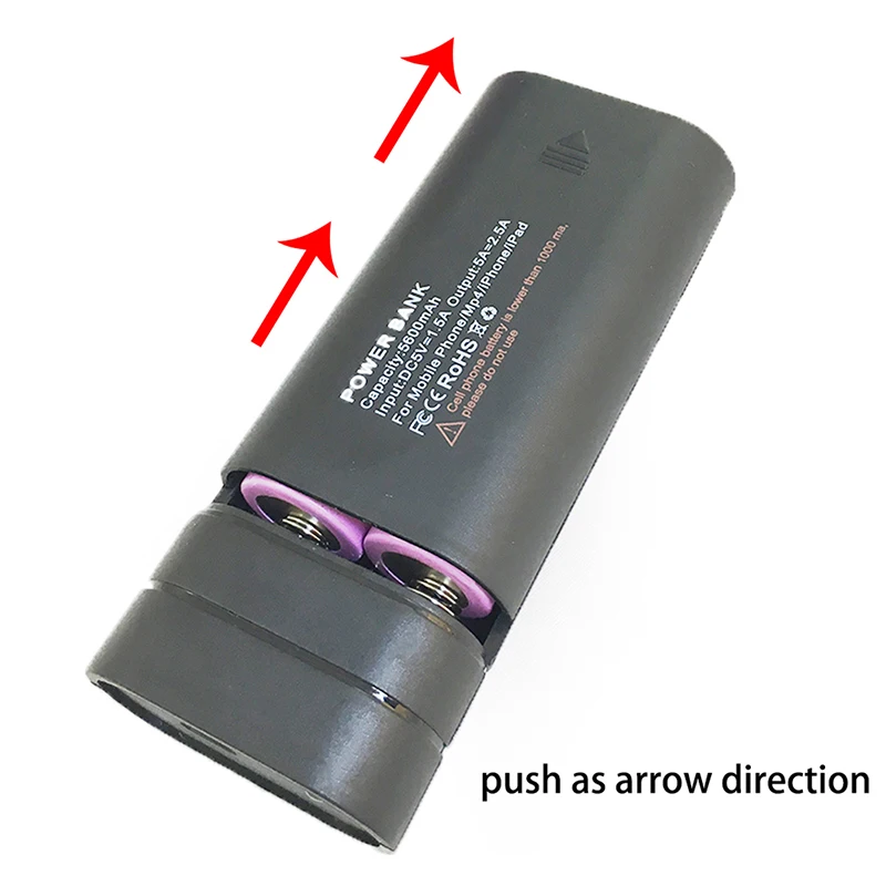 Внешний аккумулятор USB 2x18650 корпус чехол зарядное устройство держатель с