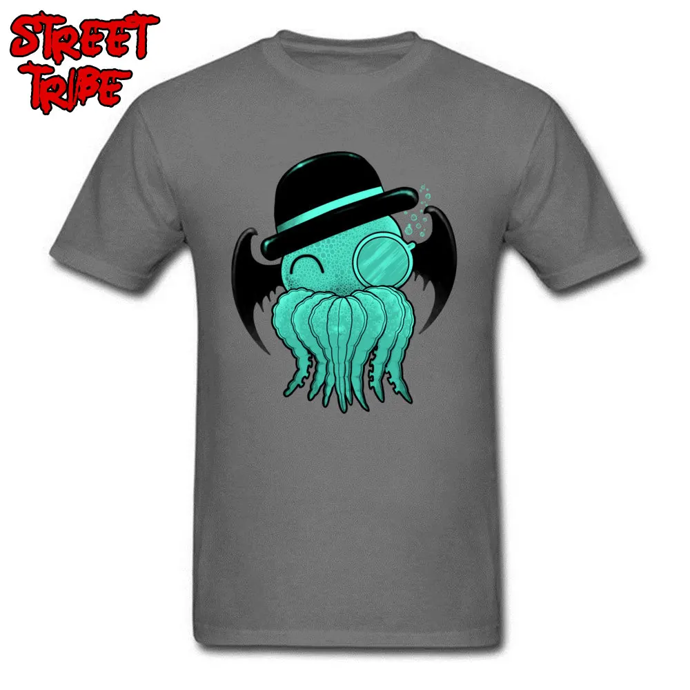 Cutethulhu Group Tops Shirts Short Sleeve for Male 100% Cotton Fabric Summer Fall Round Collar T Shirt Printed T-shirts Dominant Cutethulhu carbon