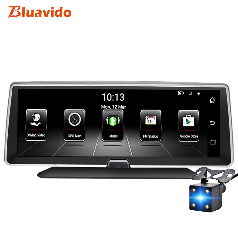 Bluavido 8 IPS 4G Car DVR GPS Navigation Android ADAS FHD 1080P Dash camera Recorder Dual