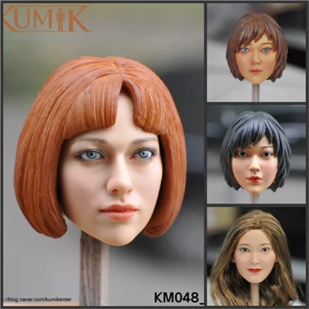 

KUMIK KM18-2 18-3 18-12 KM048-A 1/6th Scale European Female Head Sculpt for 12" Collectible PH TBL Jiaou DOll Action Figure DIY