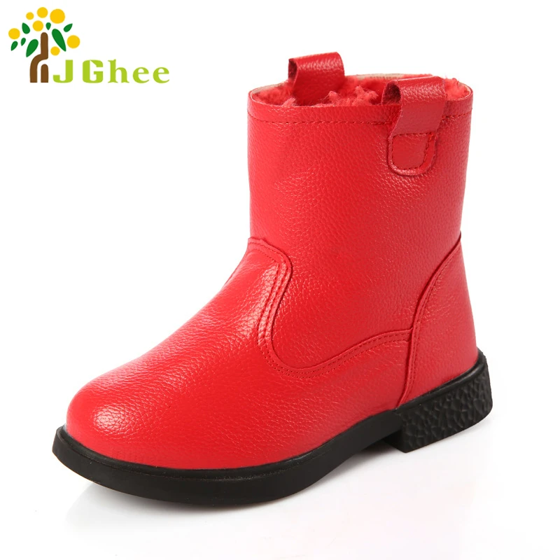 

2019 Girls Shoes Autumn Winter Kids Boots For Girls Fashion Warm Cotton Children Boots Girls Winter Shoes Sweet EU 26-36