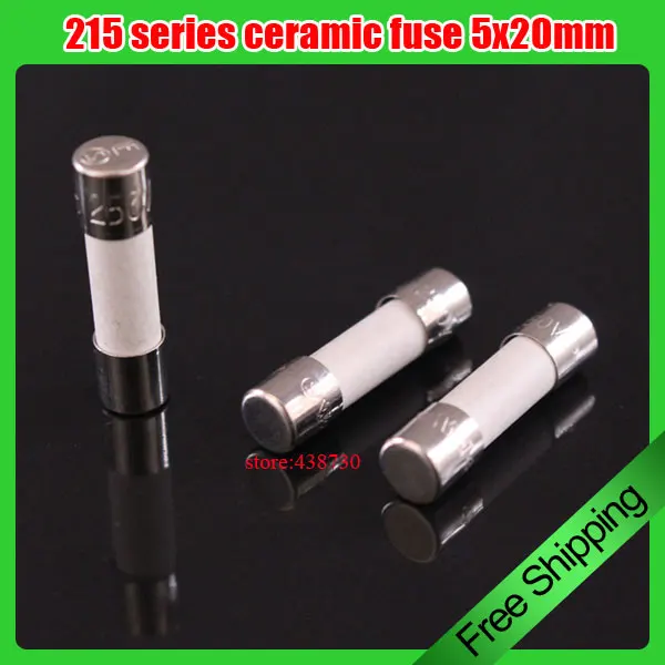 20pcs 215 series ceramic fuse tube 5mmx20mm slow melting audio fusein Fuses from Home