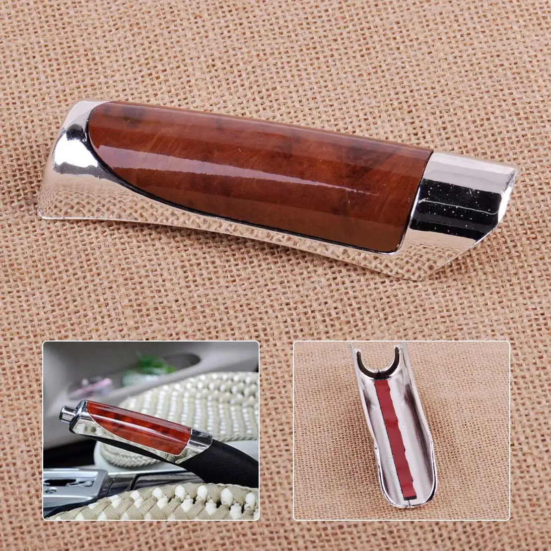 

CITALL ABS plastic Imitation Wood Style Car Hand Brake Handle Cover Protector Decor Acc for Ford Mercedes Benz VW BMW Mazda Kia