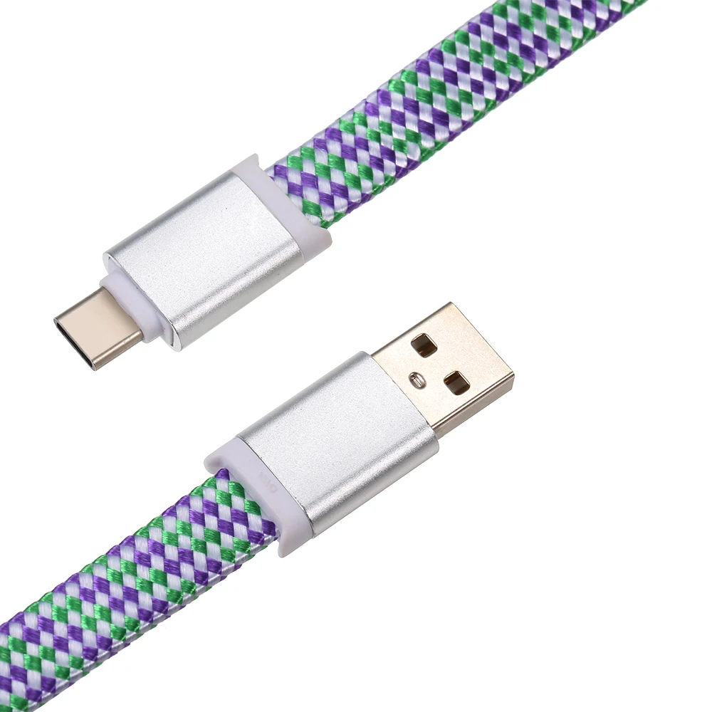 Плетеный кабель USB Type C плоский для зарядки и передачи данных 1 м Samsung