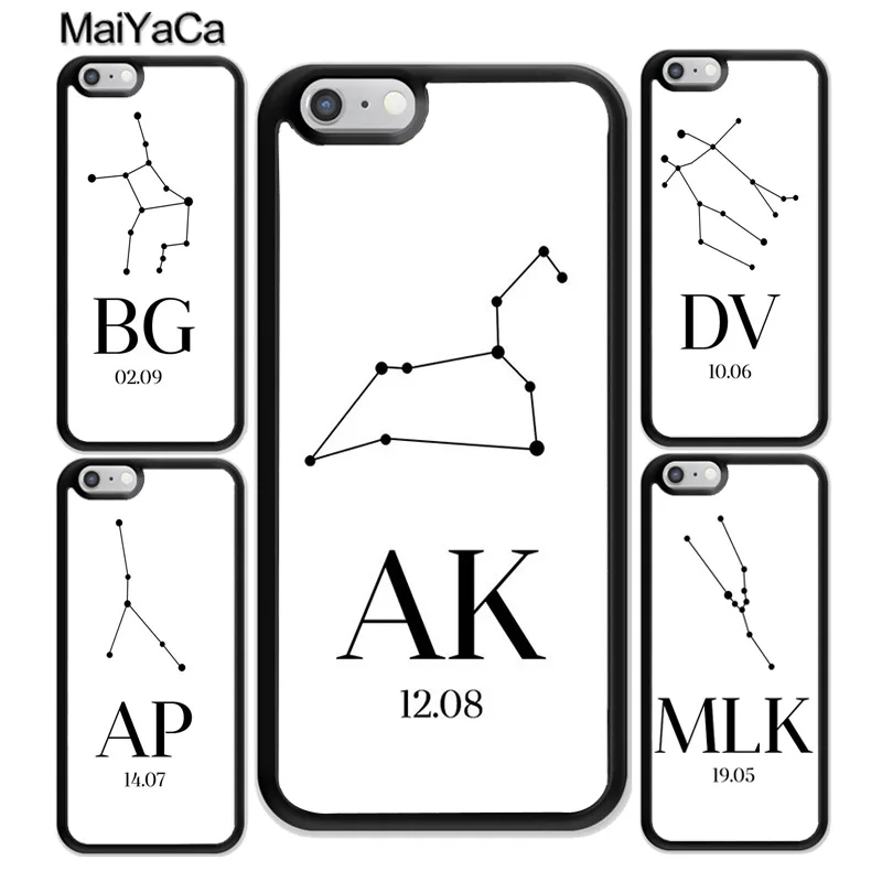 MaiYaCa PERSONALISED STARS ZODIAC INITIALS Printed Soft