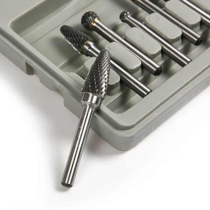 8pcs tungsten carbide rotating burr set tungsten steel grinding head rotating eight-piece handle rotating tool