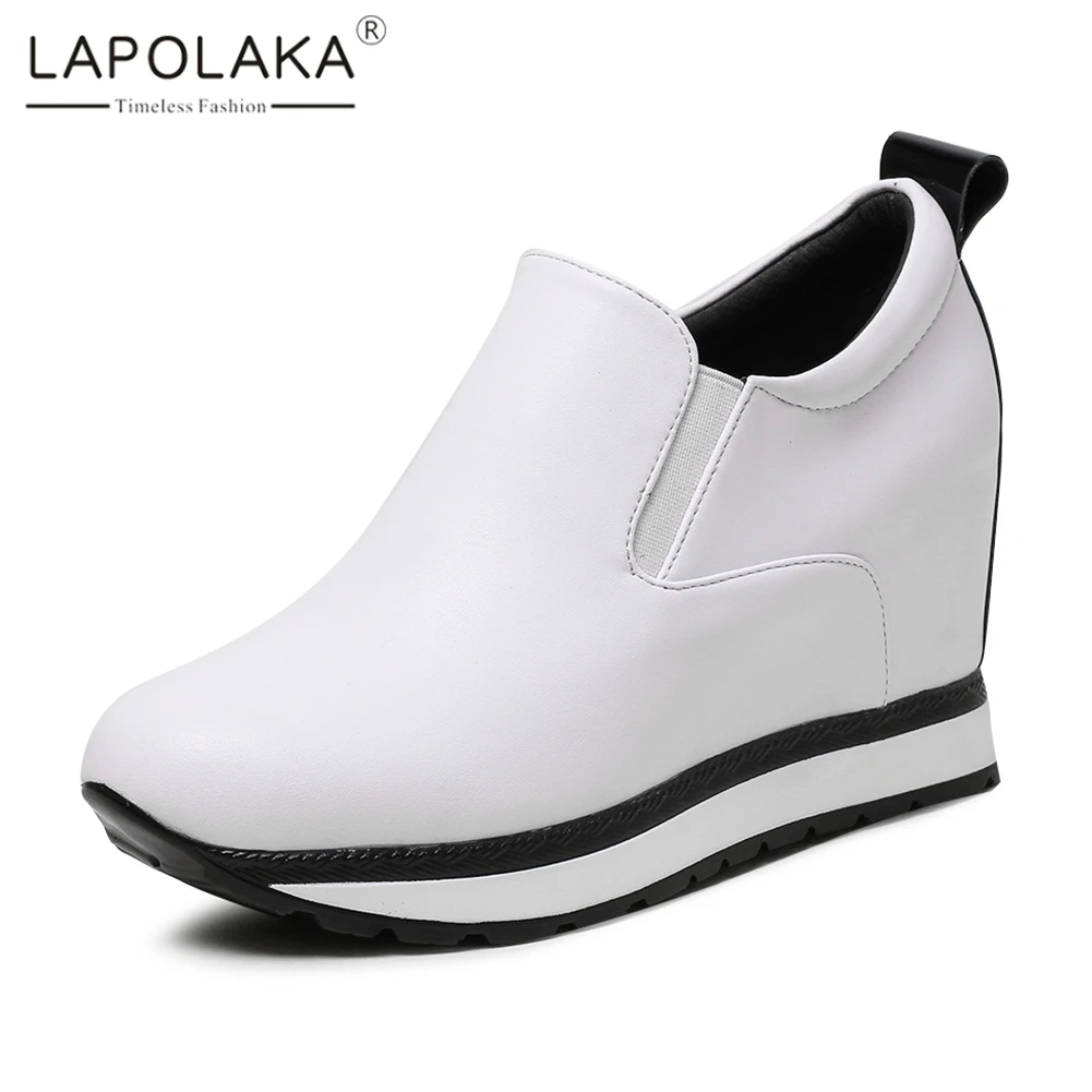 

LAPOLAKA Brand new dropship wholesale genuine leather platform Woman Vulcanize Shoes women Casual sneaker Shoes woman