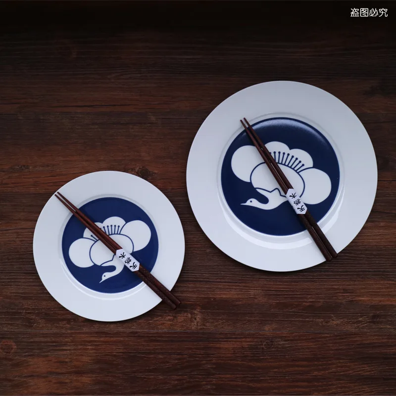 8 Inch Creative Ceramic Plate Personalized Bone China Round Plate Fruit Salad Pasta Dish Plates X028