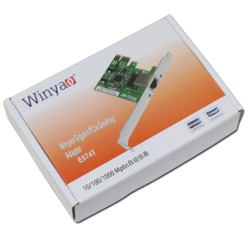 Winyao E574T PCI-E X1 10/100/1000M RJ45 Gigabit Ethernet сетевой адаптер сетевой карты Nic для 82574 EXPI9301CT/9301CT Nic