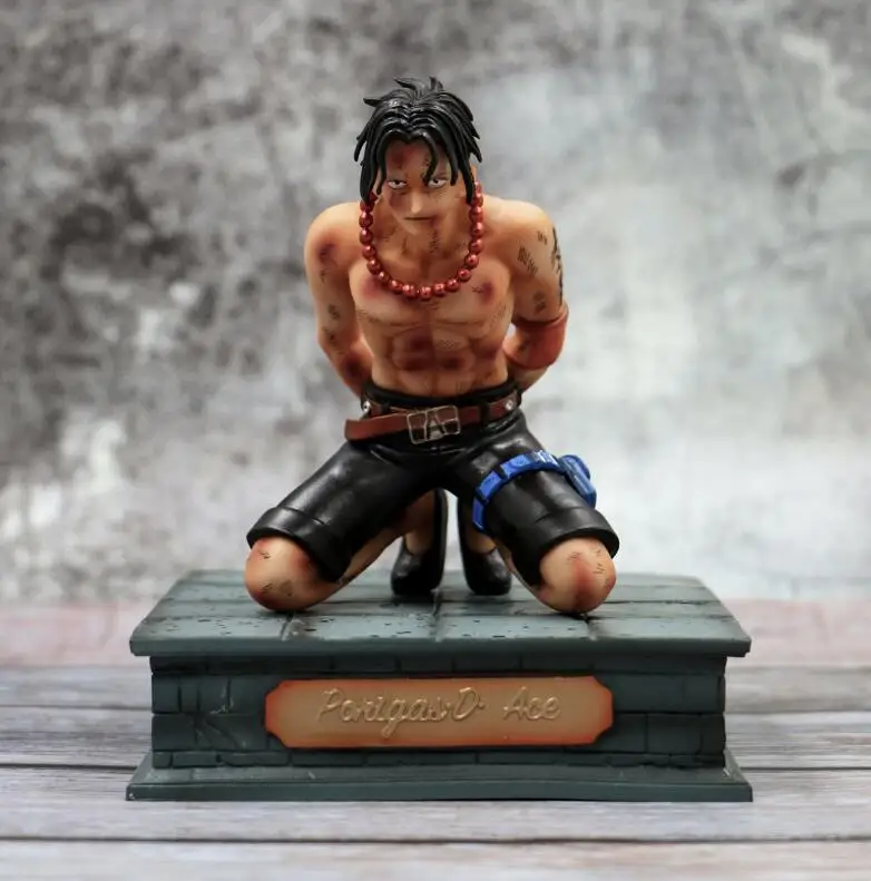 

Anime ONE PIECE Portgas D Ace with Kneels Down Figure Model Toys