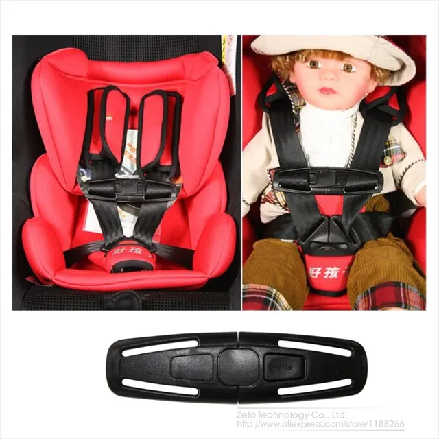 Black Nylon Toddler Protect Belt Adjuster Car Safety Seat Protector
