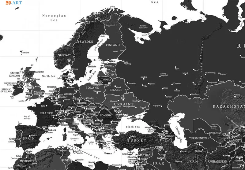 Modern Art Black and White World Map Canvas Painting Wall Art Posters and Prints Wall Picture Home Office Decor Modern Art Black and White World Map Canvas Painting Wall Art Posters and Prints Wall Picture Home Office Decor