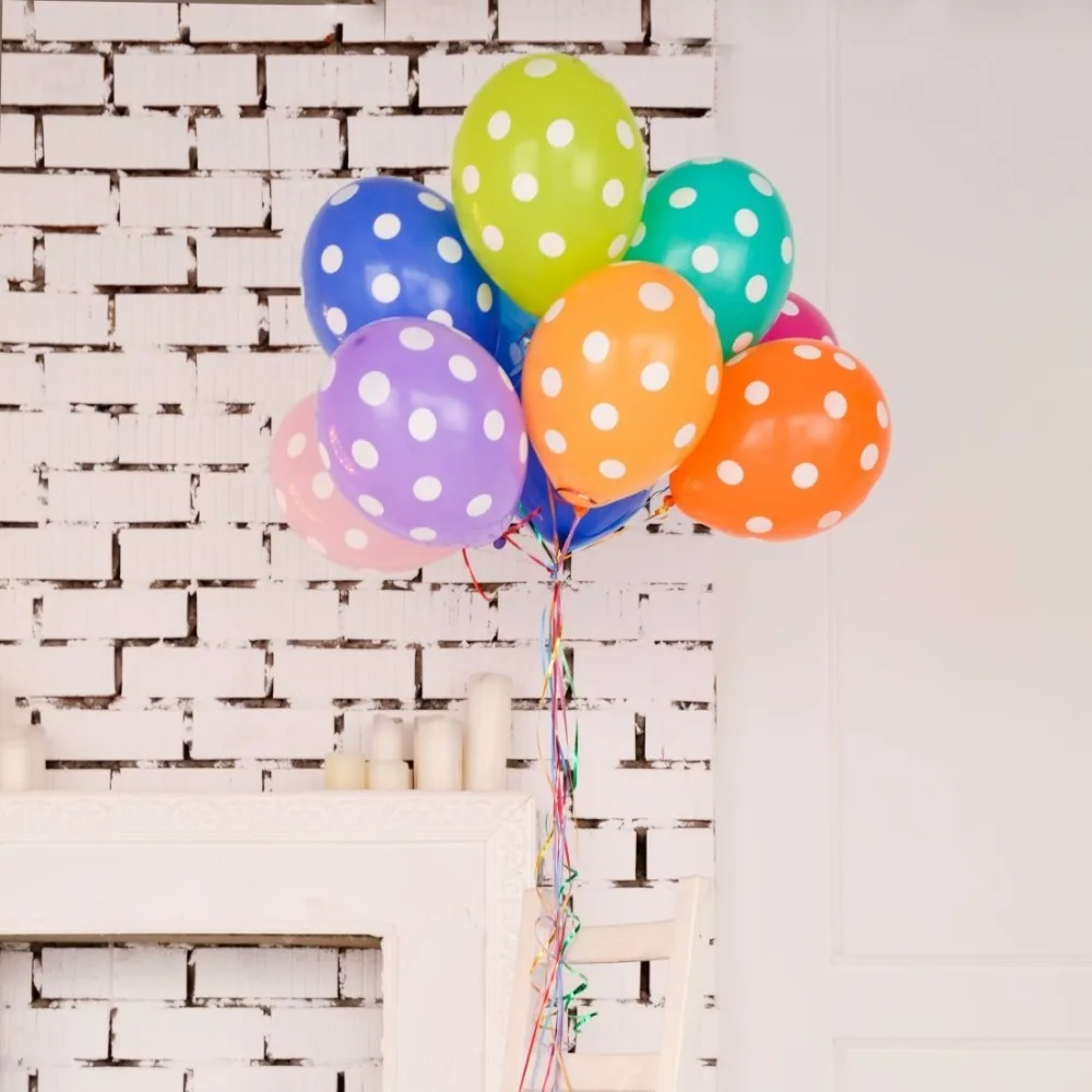 FANLUS 100pcs Assorted Polka Dots Balloon 12 Latex Helium Balloons for Wedding Birthday Party Festival Christmas Decorations (6)