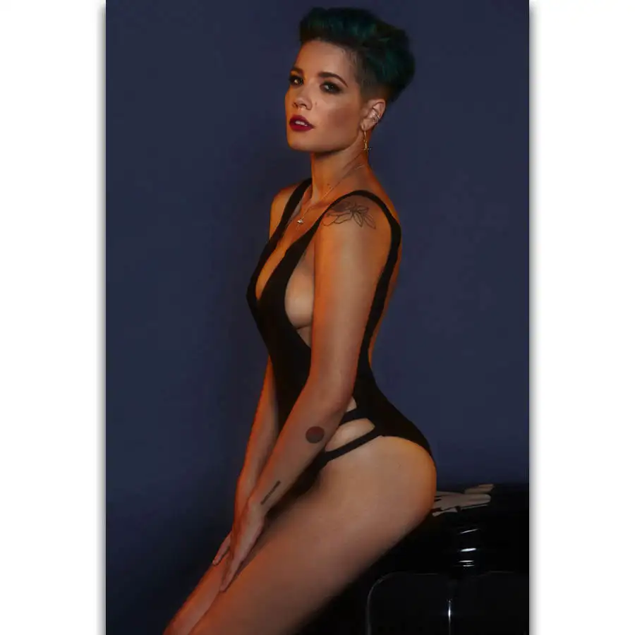 

S2858 Halsey Pop Music Singer Wall Art Painting Print On Silk Canvas Poster Home Decoration