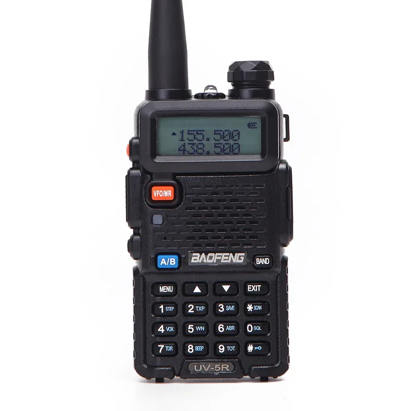 BAOFENG UV-5R 5 Вт 10 км Двухдиапазонная рация 136-174 МГц и 400-520 МГц портативная двухсторонняя CB радио UV5R(черный/Камуфляж - Color: Black