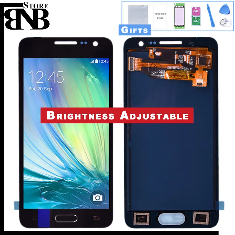 Можно регулировать яркость для Samsung Galaxy A3 2015 A300 A300H A300F A300M ЖК дисплей с сенсорным