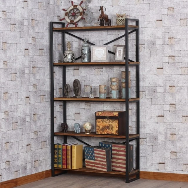 American country wrought iron shelf bookcase bookcase simple modern