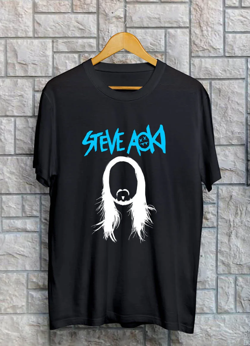 Новая футболка STEVE AOKI Electro House Music DJ с логотипом черно-белая размер S-3XL летняя