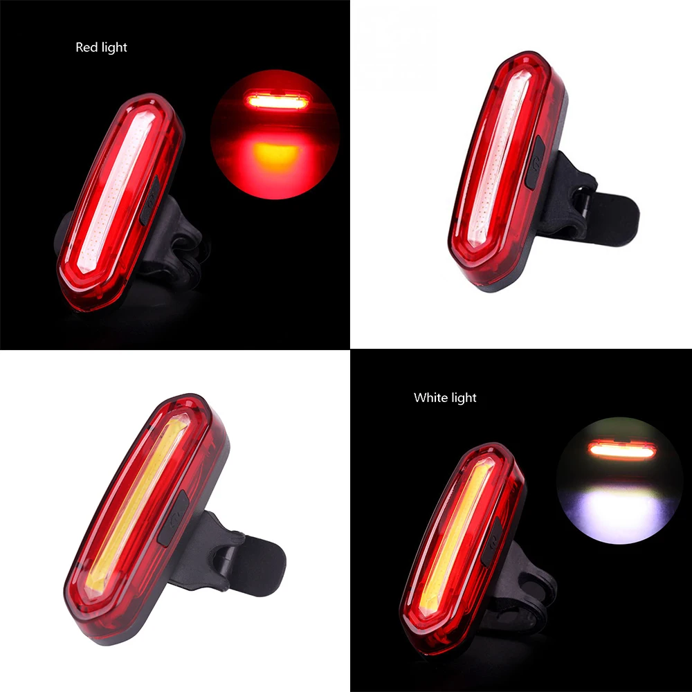 Cheap 120 Lumens LED Waterproof Tail Light Bicycle Taillight for Bicycle USB Rechargeable Reflector Rear Lights Bike Lamp Accessories 6