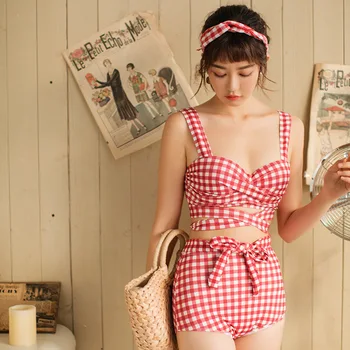 

Push Up Swimsuit For Women Woman Bikini Swimming Suit Girls 2019 High Waist Stomach Print Polyester Sierra Surfer Swimwear