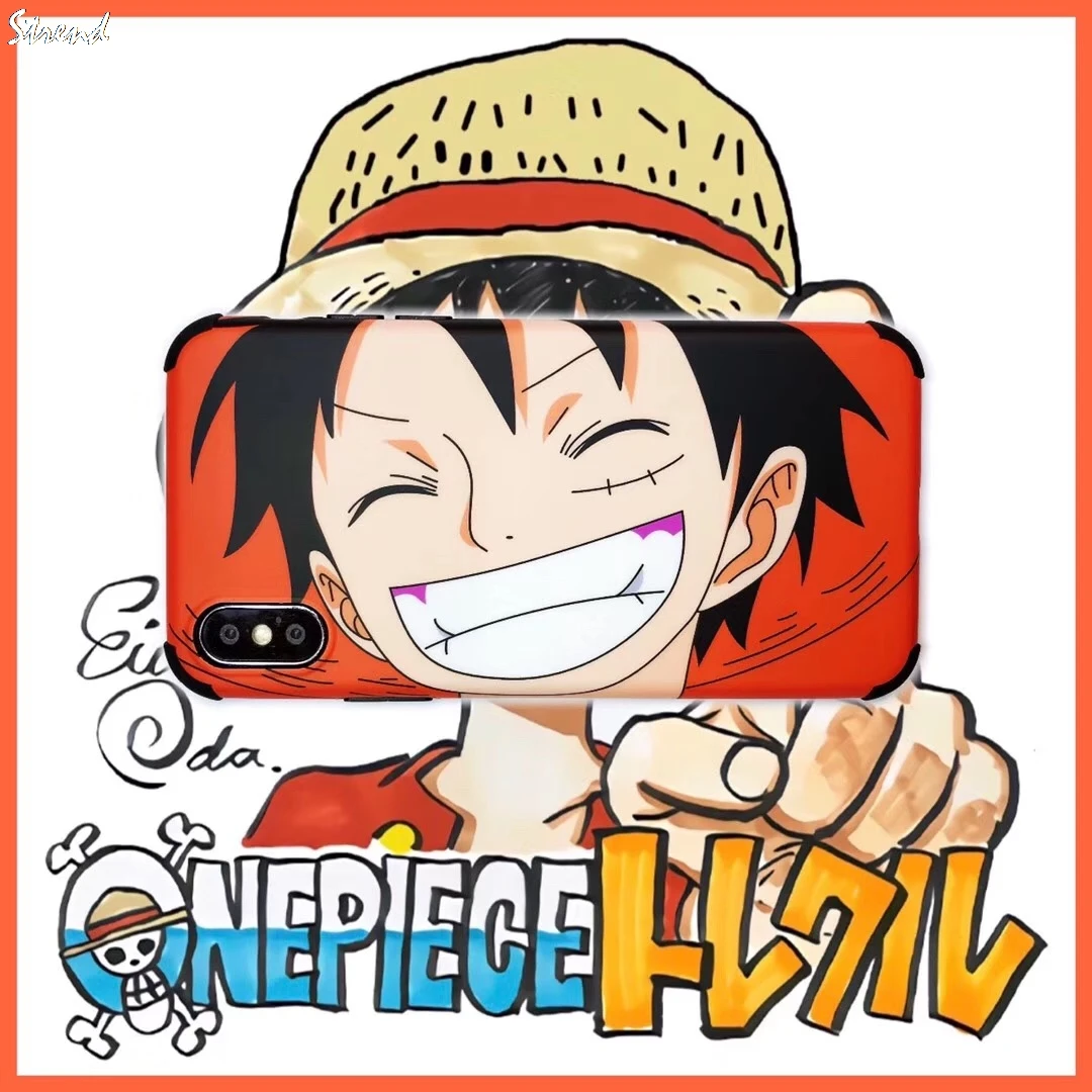 ワンピースルフィハッピースマイリー顔電話ケースカバー Iphone X Xs 最大 Xr 8 7 6 6 S プラスアニメ衝撃保護 Imd ケース フィットケース Aliexpress