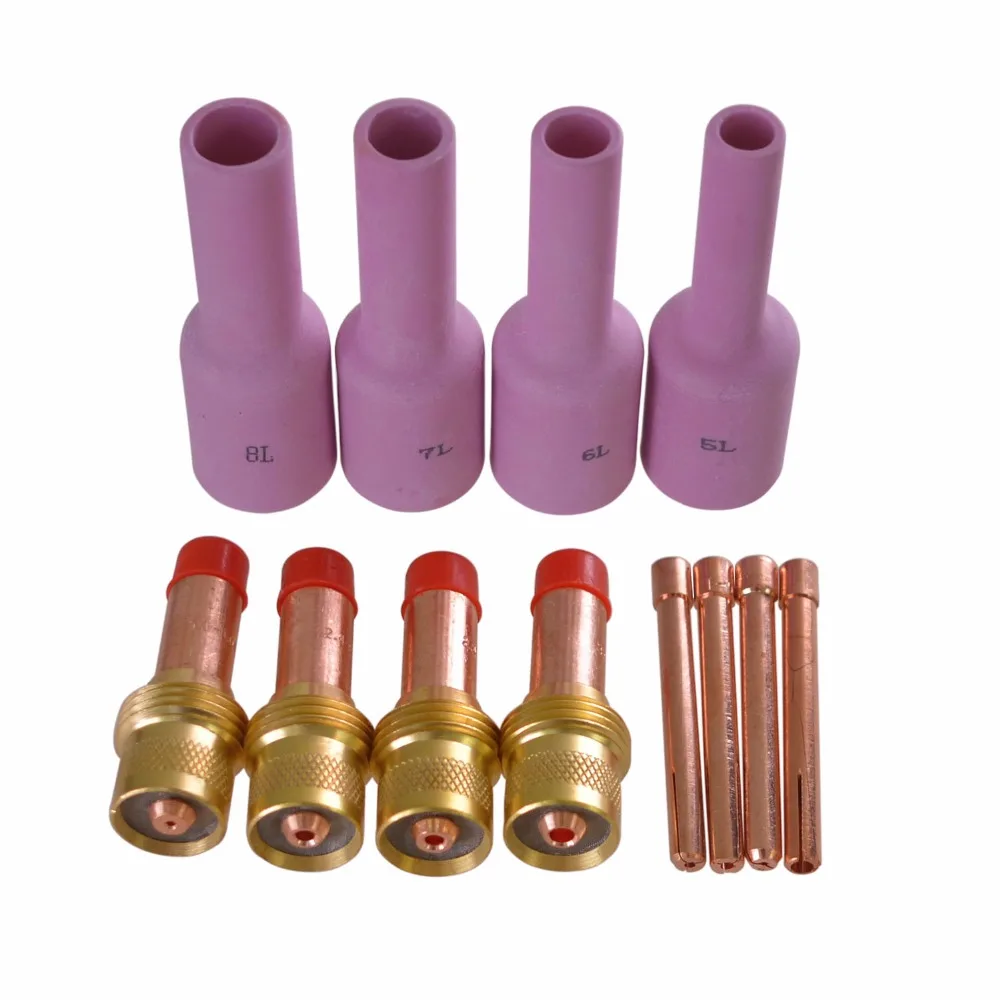 12 шт. набор газовых линз TIG 45V26 54N17L подходит для SR DB PTA WP 17 18 26 сварочный