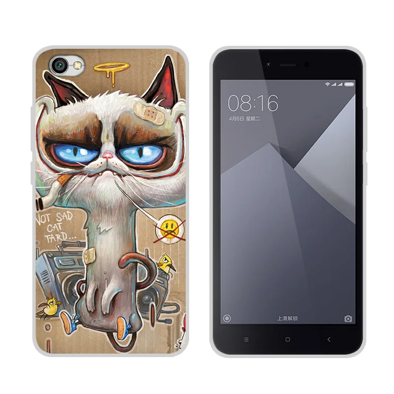 For Xiaomi Redmi Note 5A Case No Fingerprinting Cartoon TPU Soft Silicone Back Cover Redmi Note 5A 16G Phone Cases Girls Animal