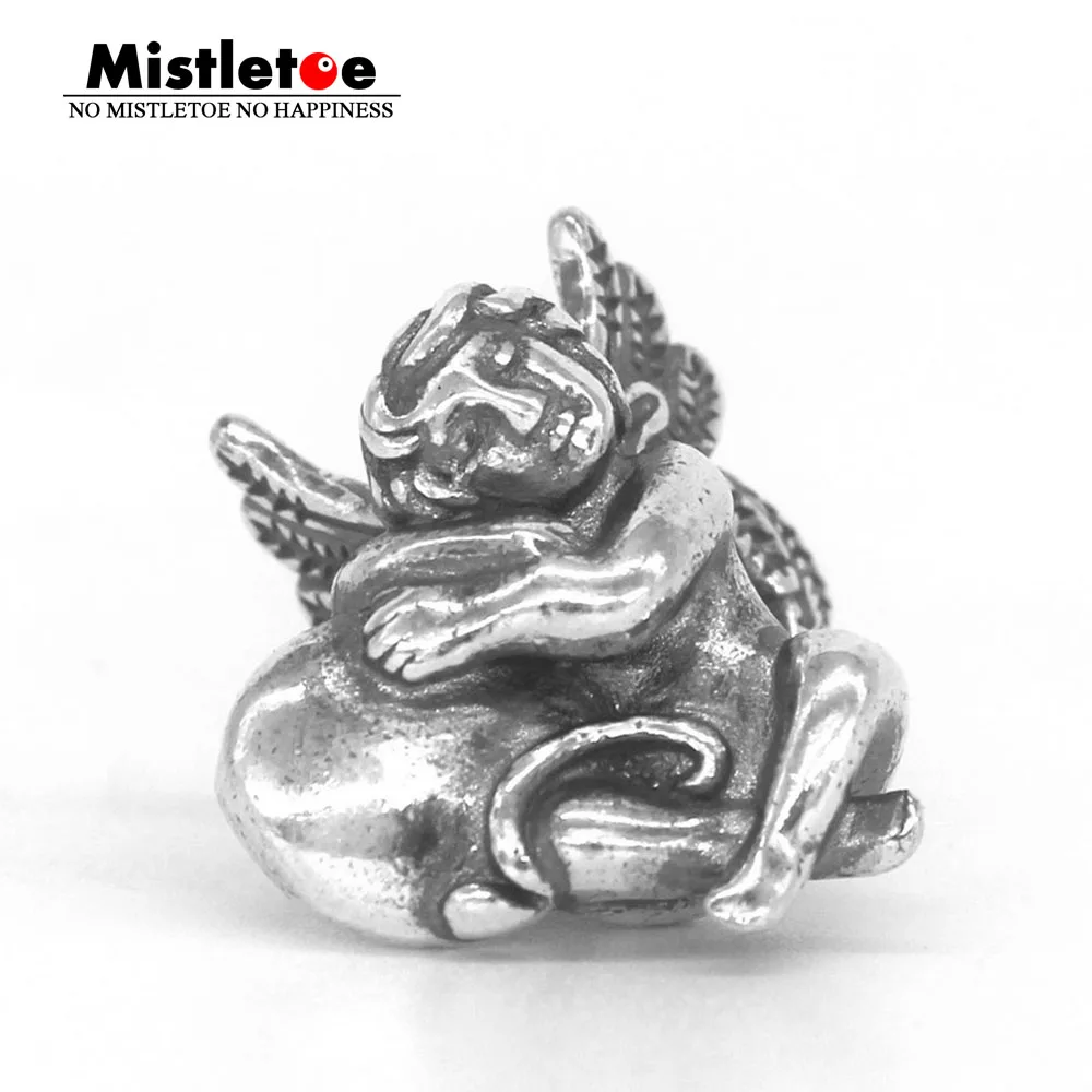 

Mistletoe Genuine 925 Sterling Silver Cupid of love Charm Bead Fit Redbalifrog ACA Troll And Pan Bracelet Jewelry