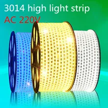 100 m/roll 3014 AC 220 V luz suave tira 120led/meter à prova d' água IP65 lâmpada com plug power fábrica atacado DHL frete grátis