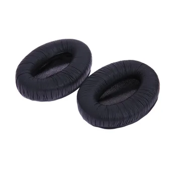 

1 Pair Black Replacement Ear Pads Protein Leather Ear Cushions for Sennheiser HD280 HD 280 Pro Headphones L3FE
