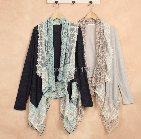 

Harajuku Mori Girl Chiffon Jacket Cardigan Lolita Long-Sleeve Lace Cardigan Jacket Ukraine Tunic Donna Hippie Boho Women Jacket