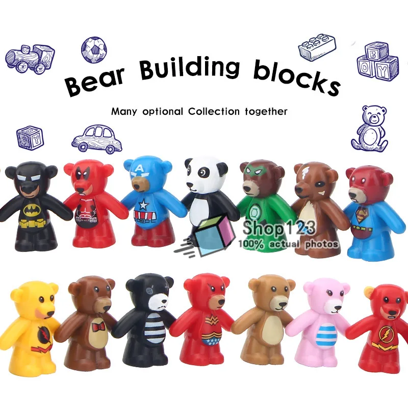 

Single Sale Mini Bear Dinosaur Aminal Series Action Figure Model Legoings Building Blocks Compatible With Gift Toys For Children