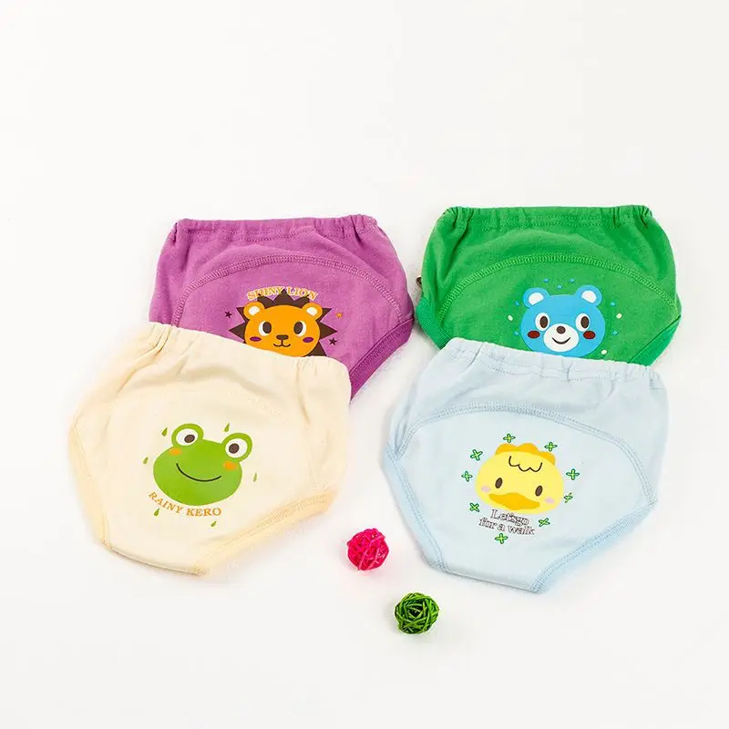 Calças de Treinamento de Aprendizagem Recém-nascido dos Desenhos Calças de Treinamento Bebê Animados Calças - Set Potty Fralda Impermeável Conduzidas Underwear 2 Pçs 7 Cheap Roupa interior e capas p fralda