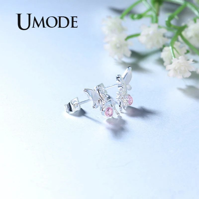 Женские маленькие серьги пусеты UMODE Angel милые Elf для девушек модные украшения