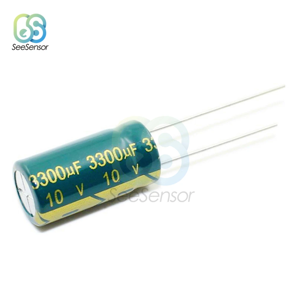

10pcs High Frequency LOW ESR Aluminum Electrolytic Capacitor 10V 3300uF 10x20mm