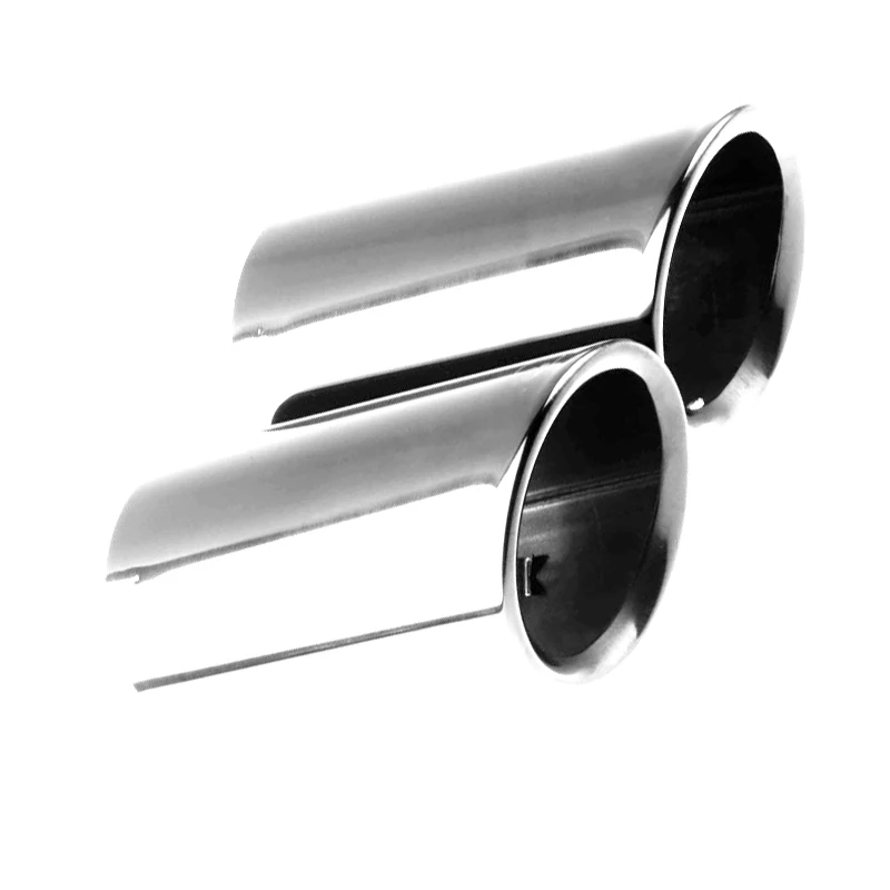 2x Exhaust Headers Exhaust Tips Muffler Pipe Inox for Audi A4 B8 A4L Q5