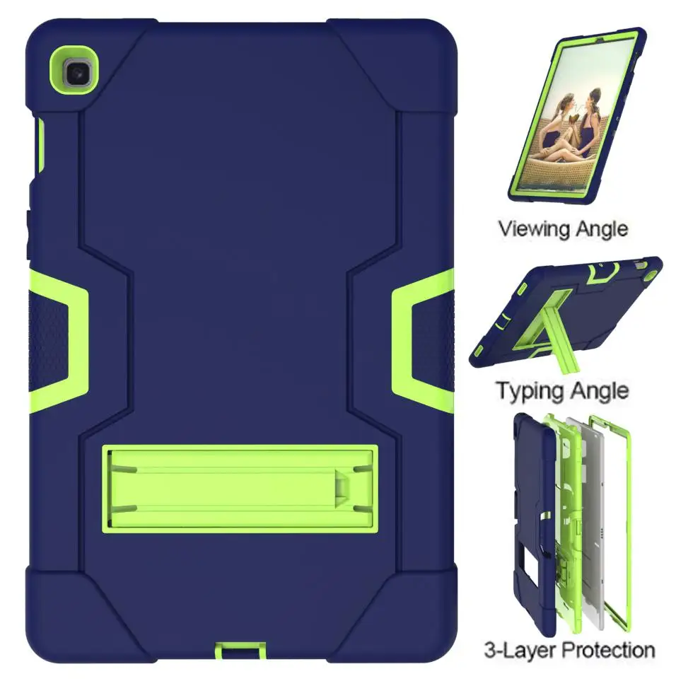 Shockproof Case for Samsung Galaxy Tab S5e 10.5 Case Cover T720 T725 SM-T720 SM-T725 Tablet Shell Funda Coque with Stand Holder - Цвет: B