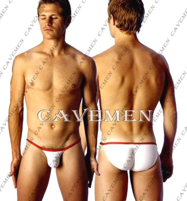 A line of red edge Concise Male briefs * 2682 *sexy men lingerie T-Back Thong G-String T pants Brief Underwear free shipping