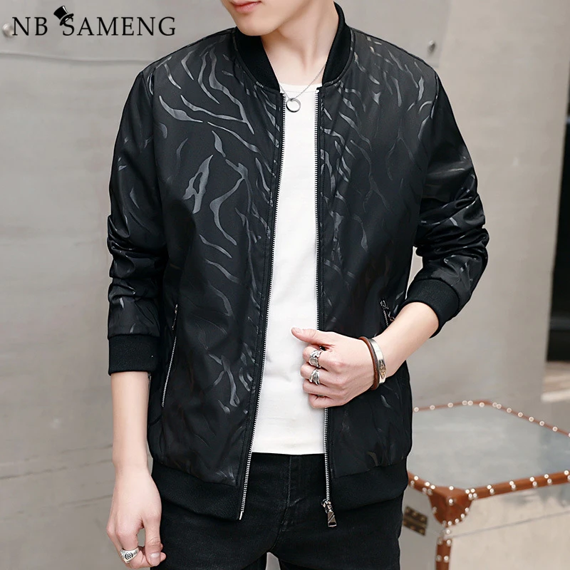 2017 New Arrival Stand Collar Jacket Men Print Fashion