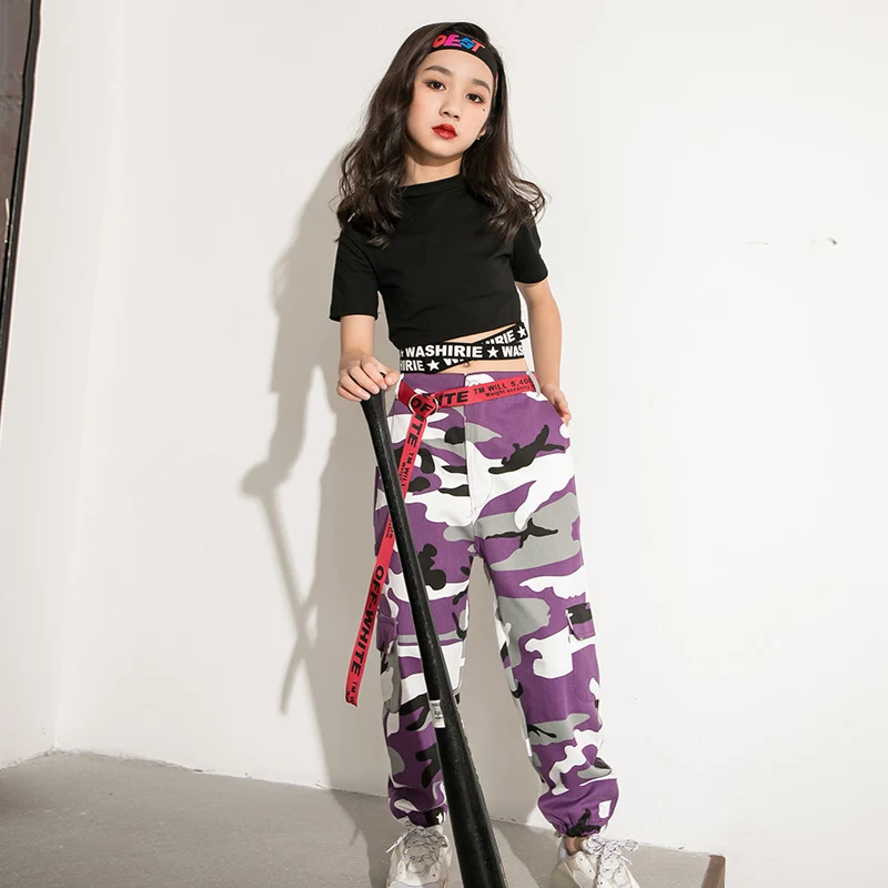 

Kids Jazz Dance Costumes Girls Hip Hop Dance Practice Clothes Children'S Street Dance Performance Clothes Catwalk Wear DQL589