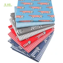 Chainho, 8 шт./лот, полосатая серия кошек, саржевая хлопковая ткань с принтом, Лоскутная Ткань для шитья и стеганого шитья, материал для малышей и детей