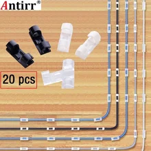 20 pçs cabo winder clipe adesivo carregador fecho de mesa fio cabo fone de ouvido linha telefone gravata fixer organizador titular da braçadeira de parede do carro(China)