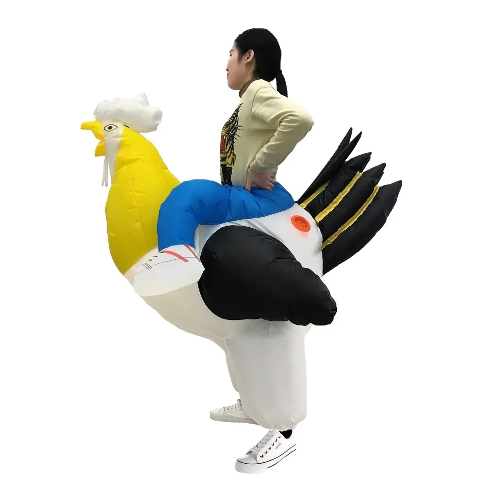 

Top Quality Rooster Inflatable Costume Funny Anime Mascot Costume Halloween Adult Animal chick Inflated Garment