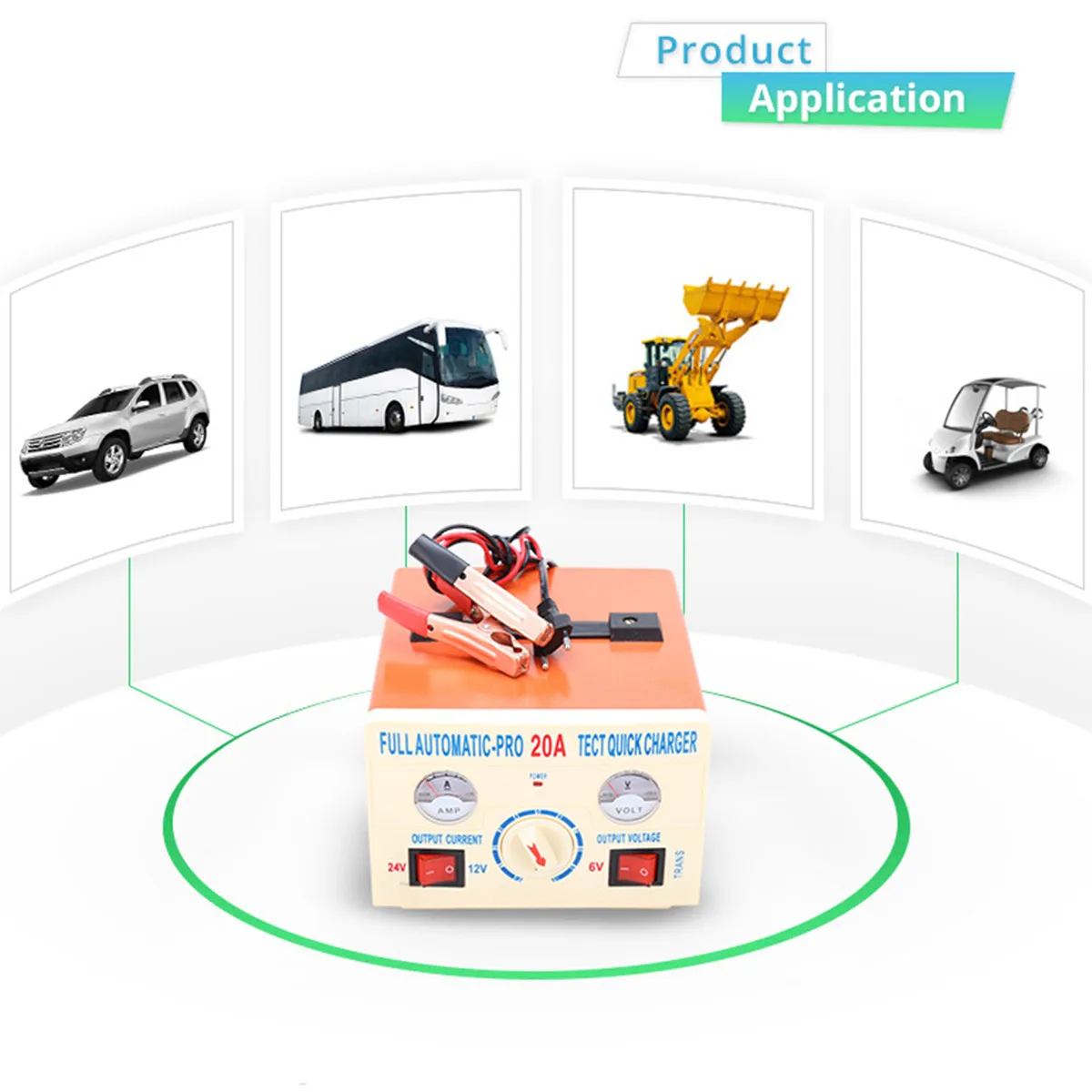 

Automatic-Pro Car Battery Quick Charger TK-20A 12V/24V 100AH 110V / 220V Full Charging Speed High Conversion Rate Safe Reliable