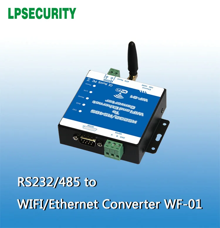 WiFi конвертер RS485/RS232 к WIFi доступ центр данных Прозрачная передача последовательный сервер беспроводной сетевой маршрутизатор WF-01