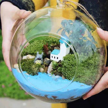 

Diameter 8cm Hanging Glass Vase Flowers Plant Table Vase Stand Holder Terrarium Container Handmade craft Gift Wedding Decor Vase