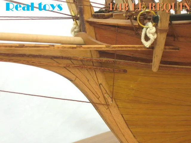 Классический деревянный парусная лодка собрано множество 1/48 LE REQUIN 1750 Парусник Модель 1 шт. (shicheng)