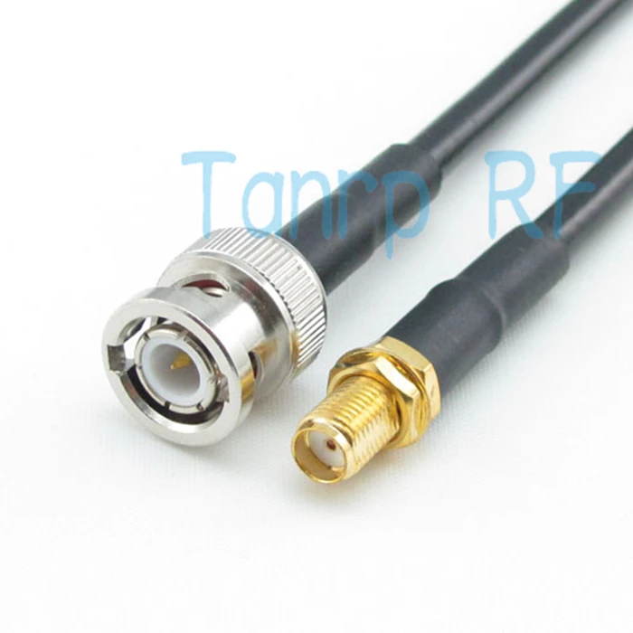 

Free shipping! 20INCH RF connector Pigtail coaxial jumper cable 50CM RG58 extension cable BNC male to SMA female jack