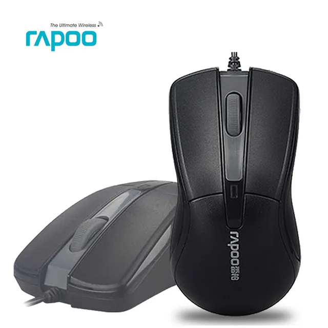 Best Price Rapoo N1162/N200 Wired Mouse 1000DPI Gaming Mouse Optical USB Mice Computer Mouse Mice Cable Mouse High Quality For PC Computer