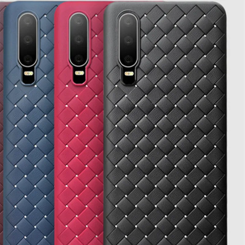 Для Huawei P30 P30Lite Nova4 Nova4E Honor V20 8A Y5 2018 сетчатый тканый узор мягкий ТПУ Ультратонкий